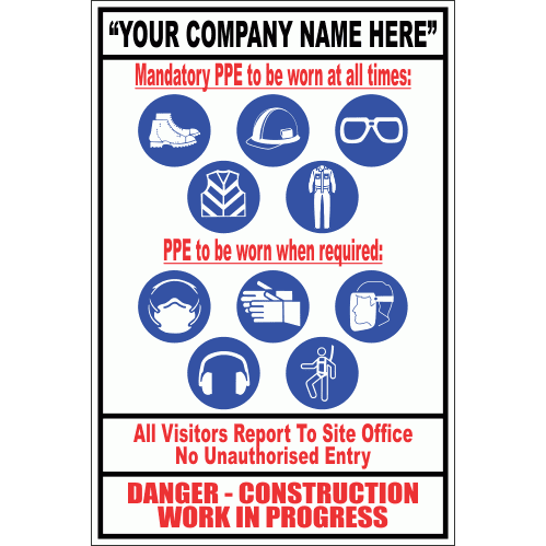 Construction Site Sign - Company